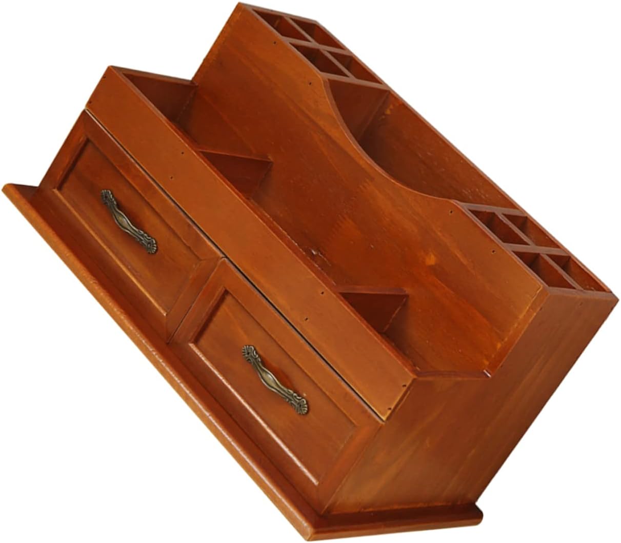 VICASKY Wooden Cosmetic Storage Container Makeup Organizer Drawers Retro Storage Box