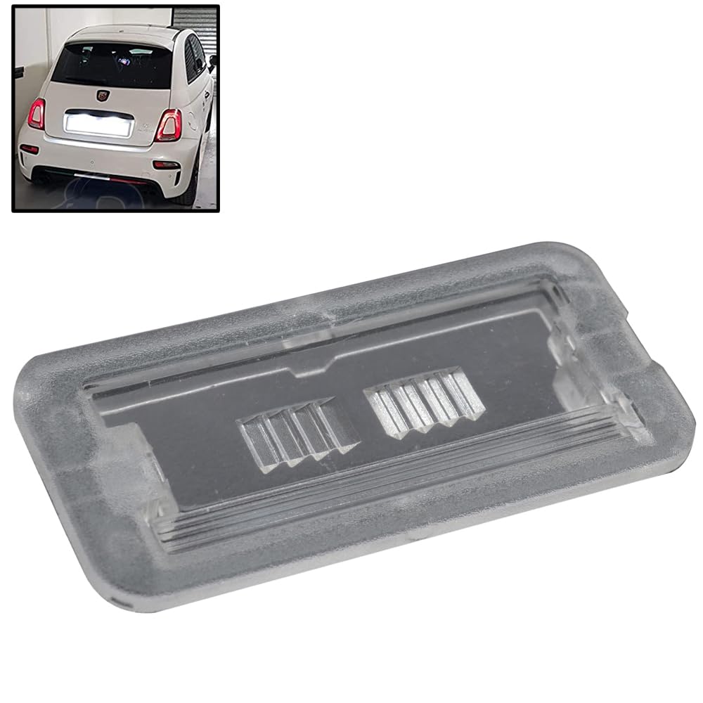 Genuine Fiat 500 / Abarth 500 Rear License Plate Light Lens Cover (Clear) – OEM 51800482