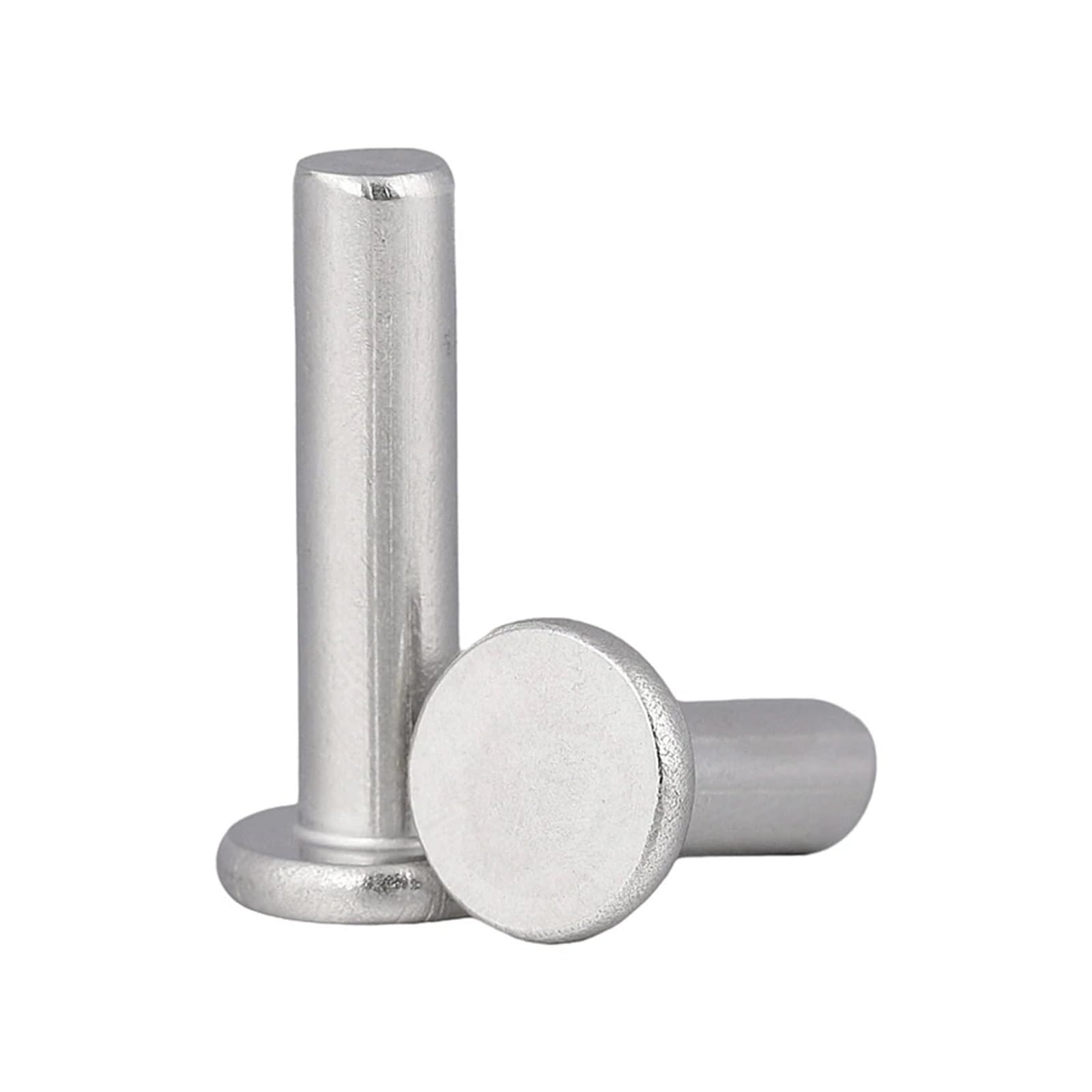 Paquete de Remaches, Remaches de Aluminio de cabez 5/10/50 Piezas M2 a M8 GB109, Punzones de Cabeza Plana y Delgada de Aluminio, autoenchufables, Remaches sólidos(30mm,50pcs M4)