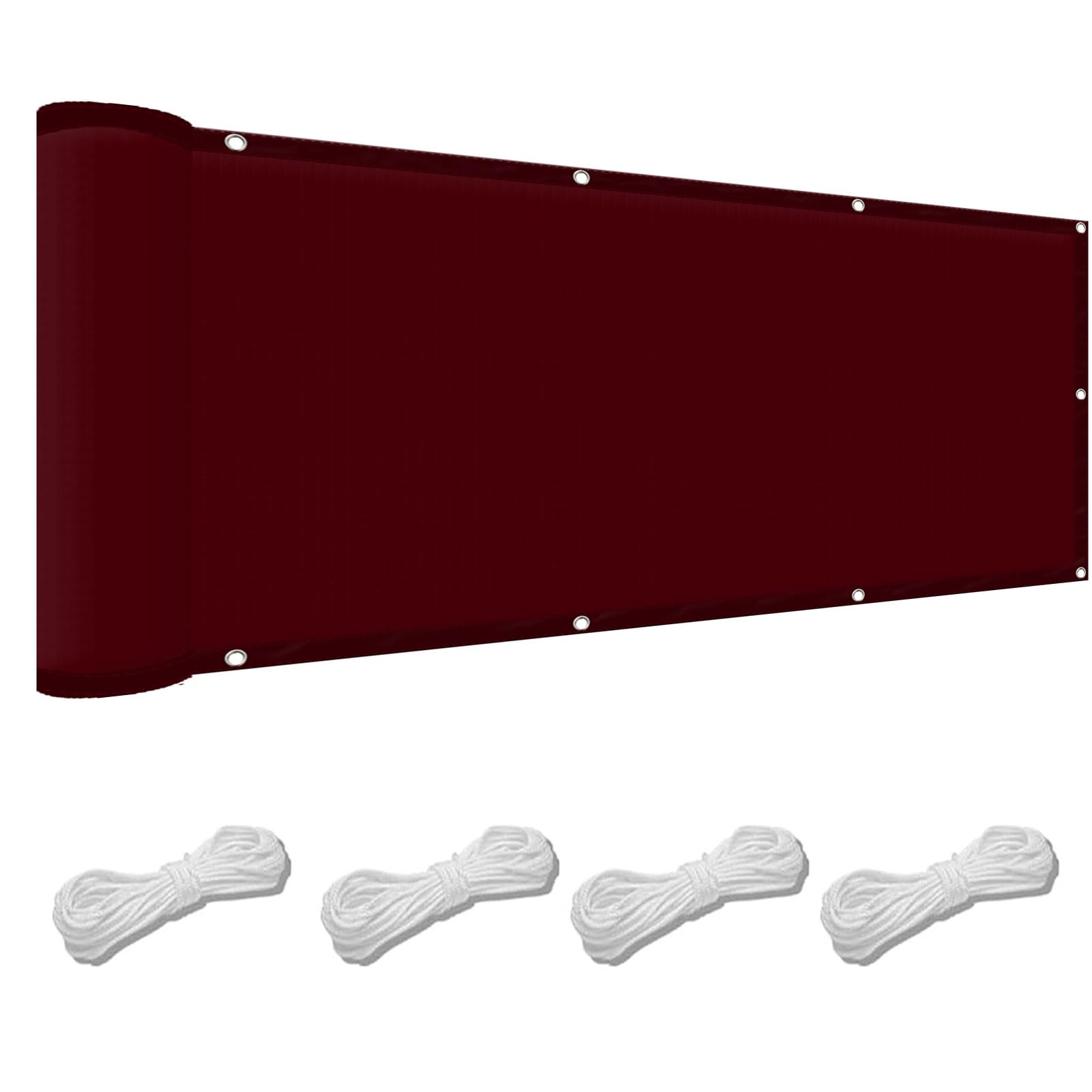 Pergola Canopy Replacement 35 x 450 cm(14 x 177inch) Waterproof Awning Sunscreen 98% UV Block with Free Rope & Fixing Kit Garden Patio Party Sun Shades, Red Wine — image 1
