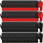 Lawei 48 Pairs Gardening Gloves for Men Women, 9 Inch Rubber Coated Safety Work Gloves Bulk, Breathable Reusable Garden Gloves for Weeding, Digging, Raking, Pruning and Construction, Black and Red