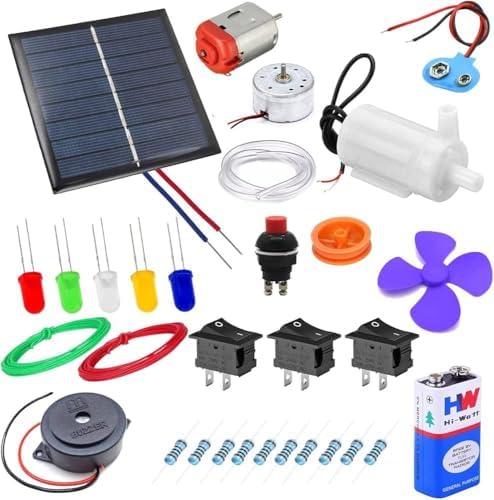 NEXT GEEK Solar Power, Simple Circuit,Buzzer, Water Pump,Project kit Science Experiment Electronic kit for Kids with Instruction Manual