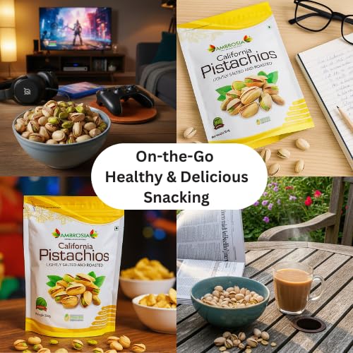 Ambrosia California Roasted & Salted Pistachios 250 g : Amazon.in