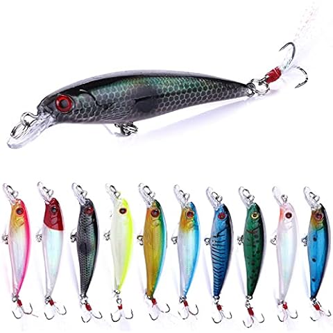 LUCKYMEOW Minnow Lures for Freshwater/Saltwater Cover
