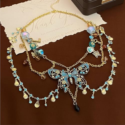 Butterfly Metal Waist Chain Belt, Adjustable Waist Chain Jewelry, Metal Belt Chain Belt Rave Party Body Accessory Jewelry2