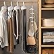 Cnwinu 2 Stück Handtaschen Aufbewahrung, Handtaschenhalter mit 360 Grad Drehbar, Handtaschen Organizer für Handtaschen, Krawatten, Schals, Tücher (Schwarz)