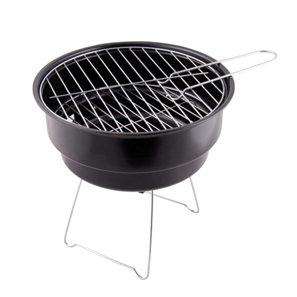 Campinggrill Aus Edelstahl - Tragbarer Holzkohlegrill Für Bbq-picknick