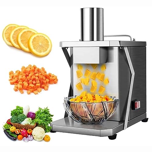 Cortador eléctrico de alimentos con cuchillas de acero inoxidable para una preparación rápida y eficiente de verduras y frutas, ideal para preparar comidas y cocinar