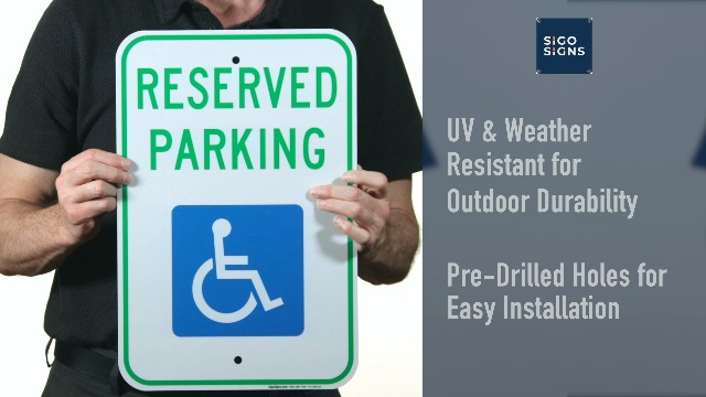 Handicap Parking Sign - with Picture of Wheelchair Federal 12
