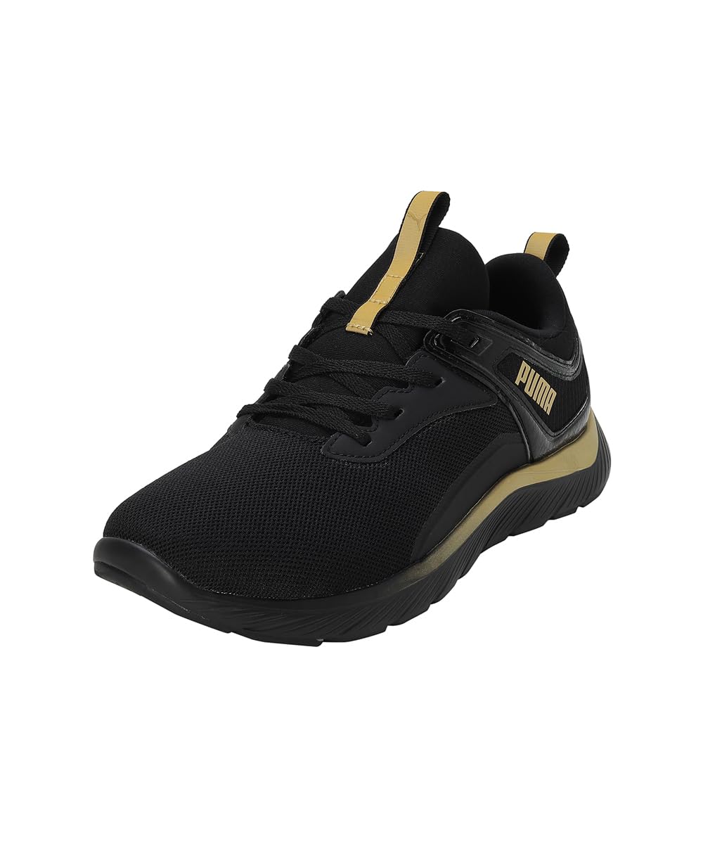 Puma Womens Softride Remi Molten Metal Black-Gold Running Shoe - 8 UK (37884801) (B0BLHSLSVD) Amazon Price History, Amazon Price Tracker