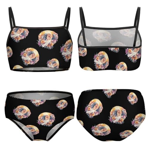 Angelsflowers Girls Swimsuits Two Piece Bikini Sets Beach Sport Swimwear Bathing Suit3