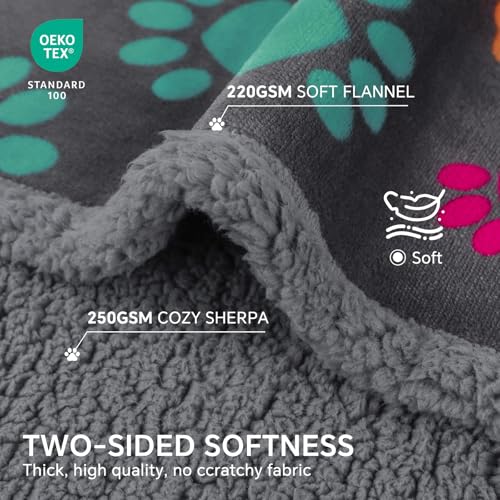 Image of Luciphia Waterproof Pet Blankets for Couch Sofa Bed Cover Cat Liquid Pee Proof Washable Soft Fluffy Large Dog Blanket Reversible Furniture Protection Puppy Grey Bone Thicken Small(40 inch x 28 inch)