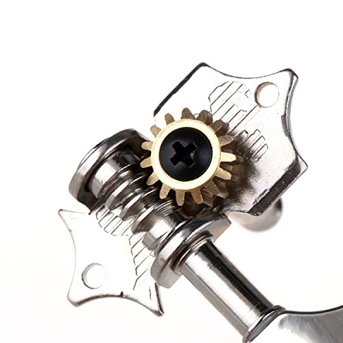 Musiclily Pro Mécaniques 3×3 pour Guitare Acoustique, Nickel Bouton Plaqué Chrome - Les Beatles, Paul McCartney, John Lennon, RIngo Starr, George Harrison Musiclily Pro Mécaniques 3×3 pour Guitare Acoustique, Nickel Bouton Plaqué Chrome – Image 6