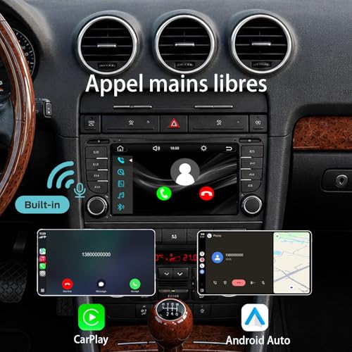 Autoradio Linux Audi S4 Android Auto CarPlay sans fil Bluetooth RDS - 5