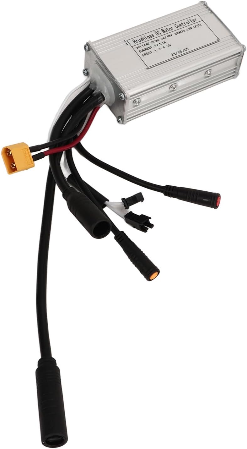 Brushless Motor Controller 24V 36V 48V 17A Sine 3 Mode Controller with Connector for DIY Electric Conversion