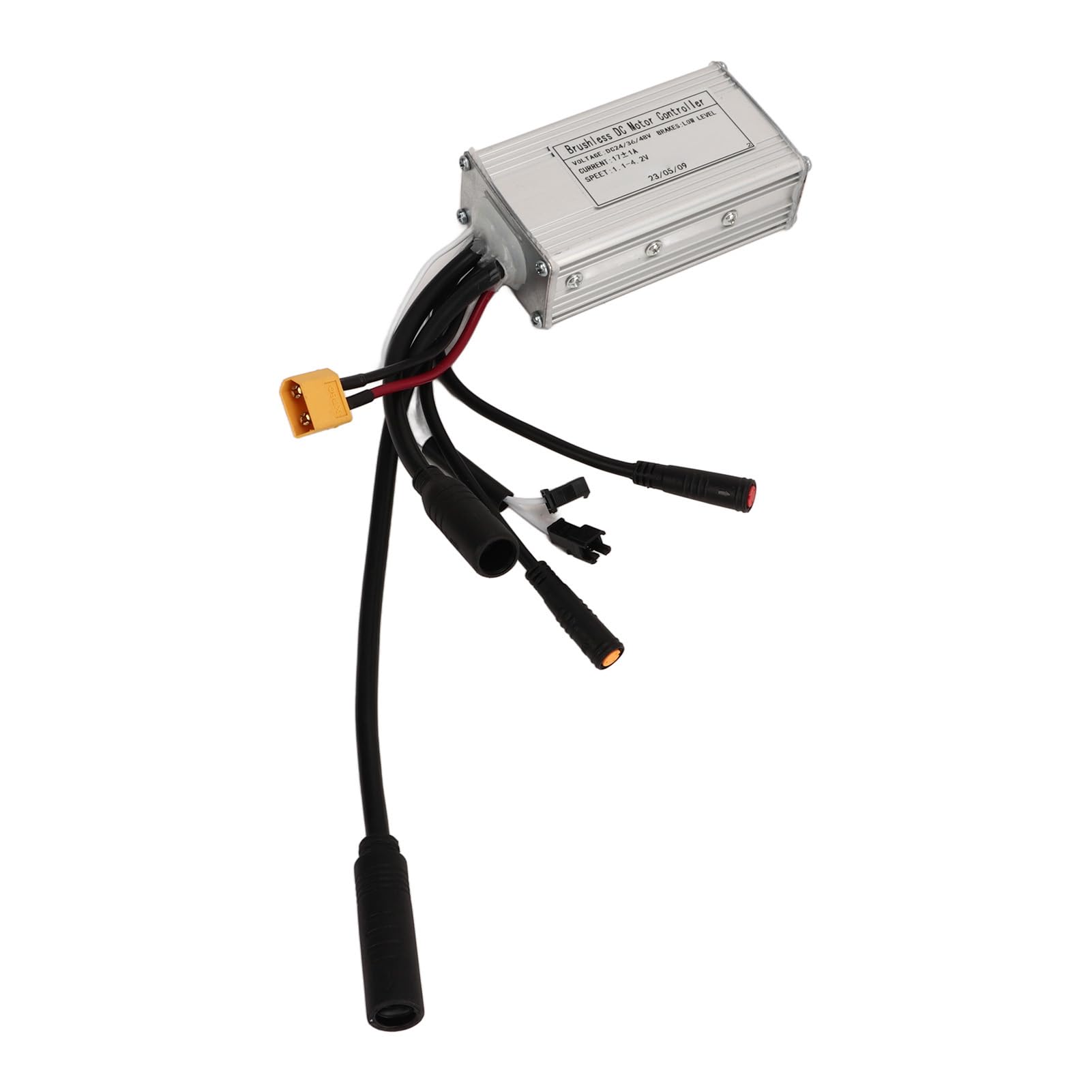 BuyWeek Contrôleur de Moteur sans Balais 24 V 36 V 48 V 250 W 350 W, Contrôleur sans Balais à Onde Sinusoïdale 17 A 3 Modes avec Connecteur Étanche pour Vélo Électrique, Scooter Électrique