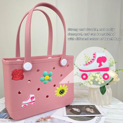 Image of Lckaey Rubber Beach Bag Accessories-PVC Rubber Totes organizer Sport Charms- for Purse Bogg Inserts