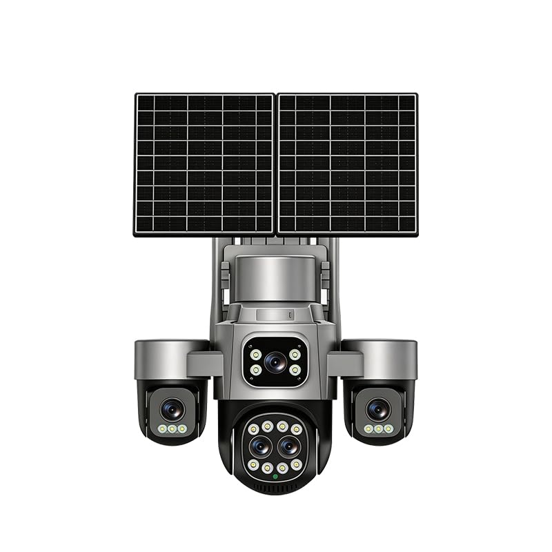 AOV Dual Solar (24*7 Recording)4 Lens 4 Screen CCTV 4+4+4+4MP With 18X Zoom| 4G SIM Security Camera Outdoor Use | 360° Rotation | 2-Way Talk | Night Vision | Waterproof| Surveillance|AOV model-image-45