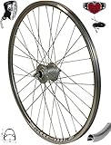 REDONDO 28 Zoll Vorderrad Laufrad V-Profil Felge Silber mit Shimano Nexus Nabendynamo, inklusive AXA Beleuchtungsset AXA Echo 30 Scheinwerfer + AXA Spark Steady 50-80mm Rücklicht