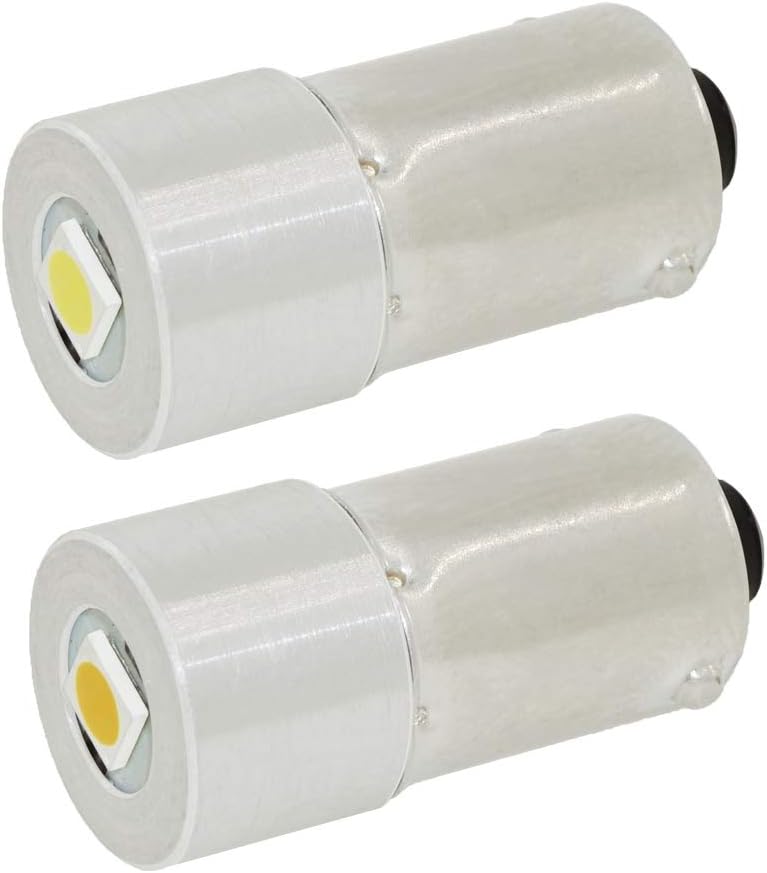 BA9S 15v BA9 LED Torch Headlight Mini Head Lamp Flashlight Bulb 10 Cell C & D (Cold White, 10 Cell C&D 15V)