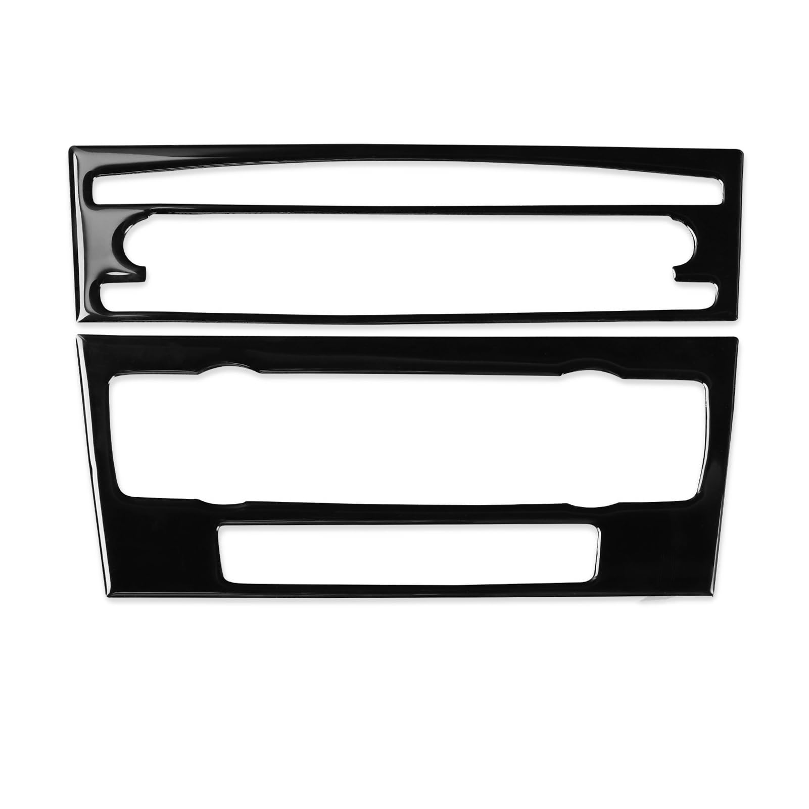 Cover Trim Car Interior for BMW 3 Series 2005-2012 E90 E92 Piano Black Air Conditioner CD Control Panel Plastic Cover Car Interior Sticker Accessories Cover Trim(D Non-Navigation)