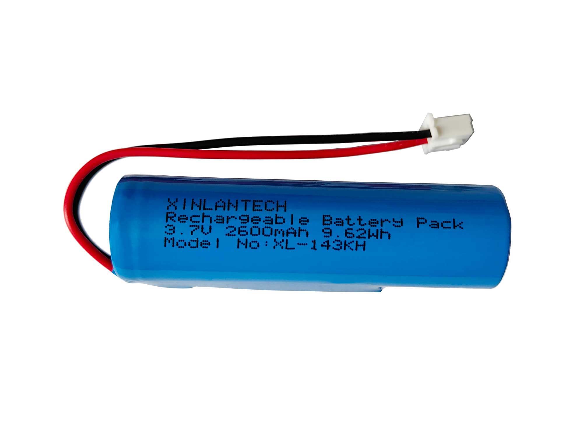 XINLANTECH 3.7V 2600mAh 18650 with JST XH2.54