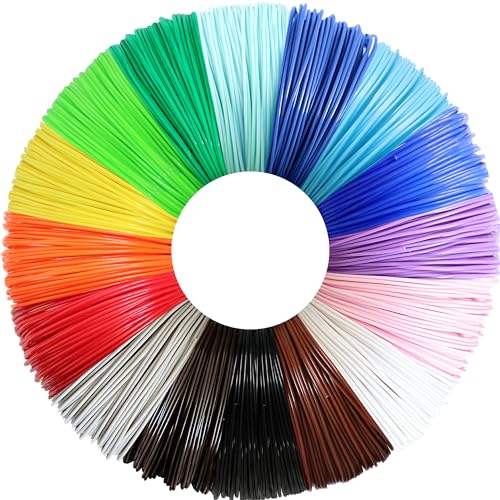 Image of MIKA3D 3D Pen 3D Printer PLA Filament Refill, 16 Colors 1.75mm PLA Filament Pack, High-Precision Diameter Filament, Each Color 10 Feet, Total 160 Feet Lengths, Great PLA Printing Sample Pack