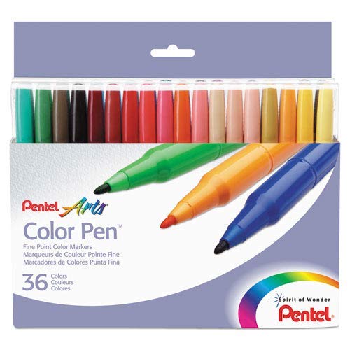 Pentel PENS36036 - 36-Color Pen Set