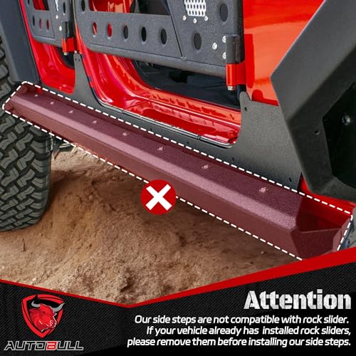 image for AutoBull Running Boards Compatible with Jeep Wrangler JL 4 Doors 2018-