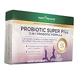 Probiotic Super Pill - Purity Products - 3 Clinically Tested Strains with 13 Billion CFU - BB536...