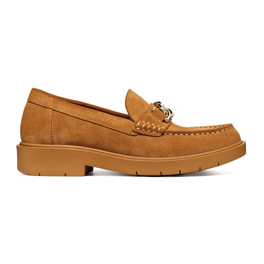 Geox Women's D Spherica Ec1 Loafer, Cognac, 5 UK