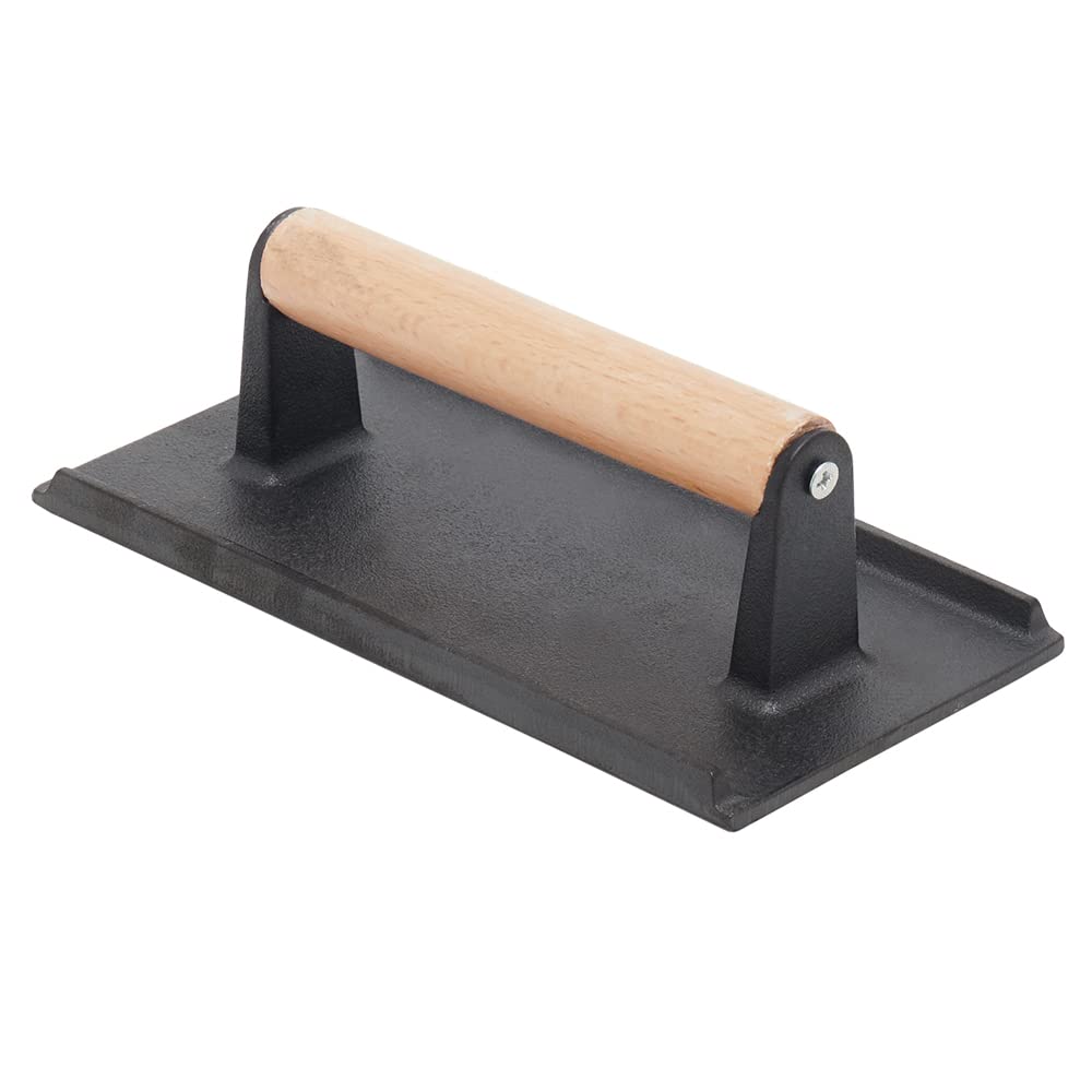 Home Basics KT37921 Cast Iron Grill Press, Black