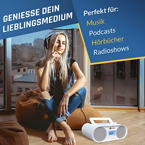 KLIM Boombox B4 Radio mit CD Player - NEU 2023 - AM/FM Radio, MP3, Bluetooth, AUX, USB, CD - CD Player tragbar mit… - Image 5