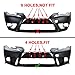 ECOTRIC Front Upper Bumper Grille Grill Compatible with 2014-2016 Lexus IS200t IS250 IS350 F Sport LX1200152 5311253061 Gray