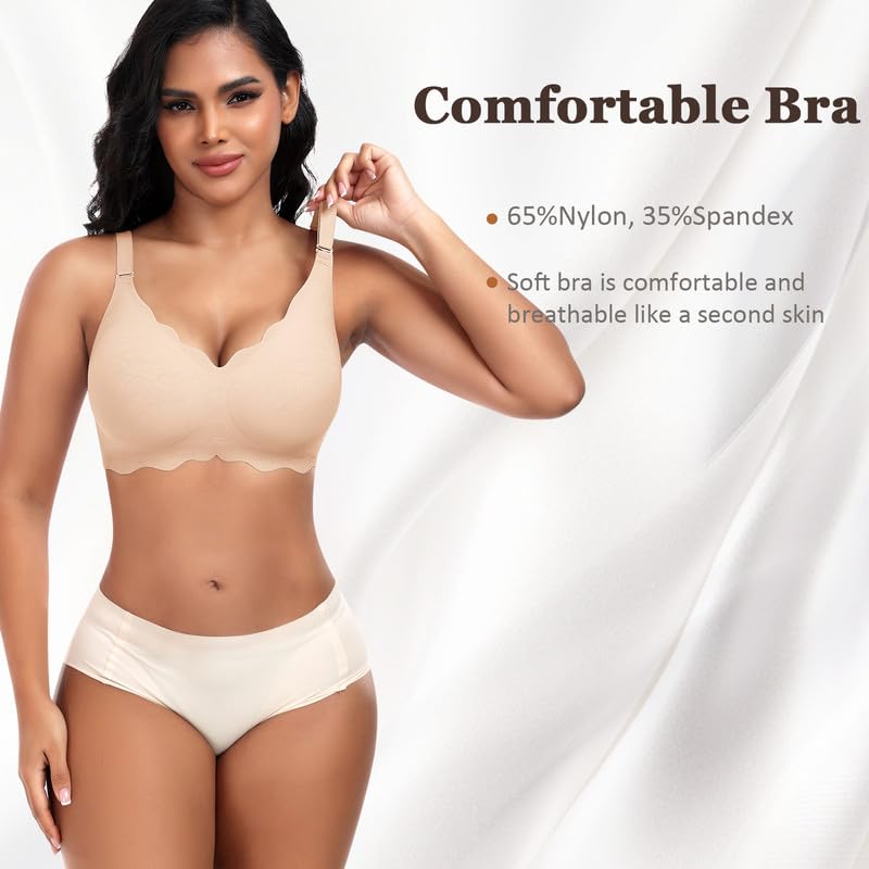 Sujetadores inalámbricos para mujer, sin costuras, suaves, cómodos, con extensor de brasier