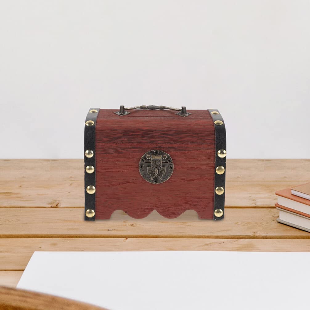 Angoily Caja De Dinero con Cerradura Cofre Antiguo Pequeño Cofre del Ahorrador De Dinero Caja De Juguete Hucha con Candado Planchar Envío Directo Caja De Recuerdos Niño