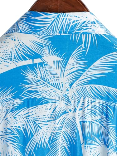 Image of JOTOOK Mens Hawaiian Shirt Short Sleeve Button Down Tropical Shirts Casual Floral Summer Beach Shirt