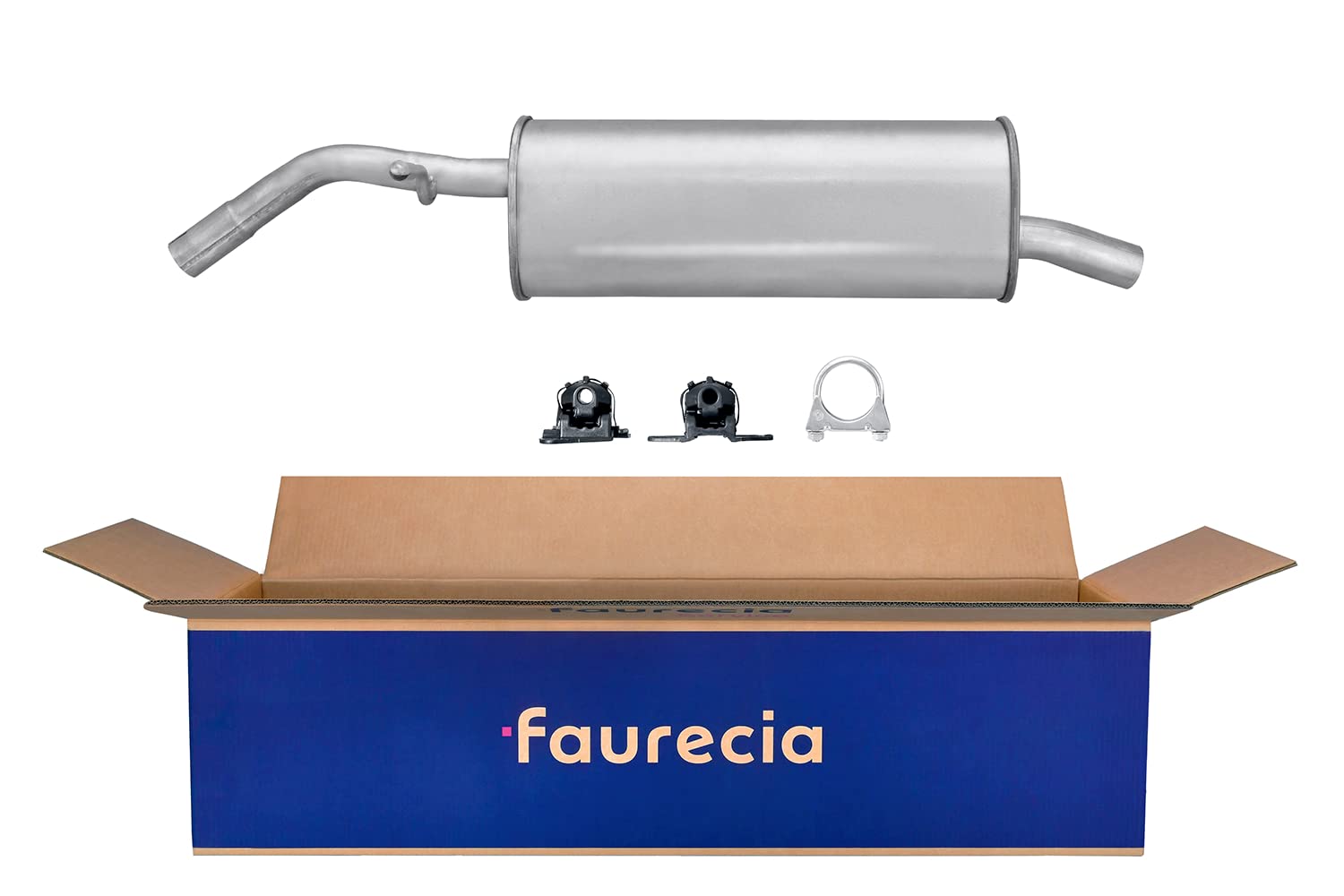 HELLA 8LD 366 027-391 Tłumik końcowy - Easy2Fit® Kit - z tyłu - jednoczęściowy - Komplet z elementami do montażu