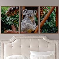 3 Piece Framed Canvas Wall Art Cuddle Up Rustic Urban Canvas Prints Home Artwork Decoration for Living Room,Bedroom - 16