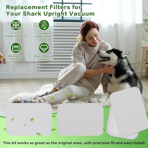 Image of Foam Filters Replacement for Shark Pet ZU102 ZU100 ZU81 ZU75 Pet Pro ZU60 ZU62 ZU62C ZU62NP Swivel Pro ZU51 NV151 NV150 NV250 NV255 CU50WM Pet Plus NV251 NV255 Navigator Upright Vacuum, Part 1239FT60