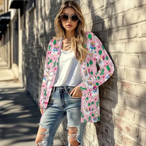 Image of Womens Open Fron Cardigan Sweaters Long Sleeve Tops Daily Coats