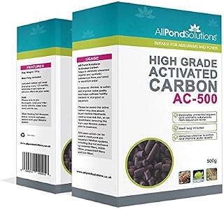 All Pond Solutions Activated Carbon Filter Media for Aquarium Fish Tanks/Ponds (500 Grams)