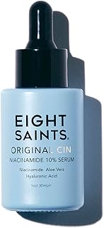 Eight Saints Cin original, suero de niacinamida al 10% para la cara, antienvejecimiento, natural y orgánico, suero facial para reducir líneas finas, manchas oscuras, poros grandes y arrugas, 1 onza