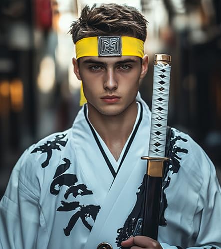 Image of Sport Tie Headbands Tennis Head Tie for Men Women Sports Fans Ninja Soccer Basketball Teams Head Ties Halloween