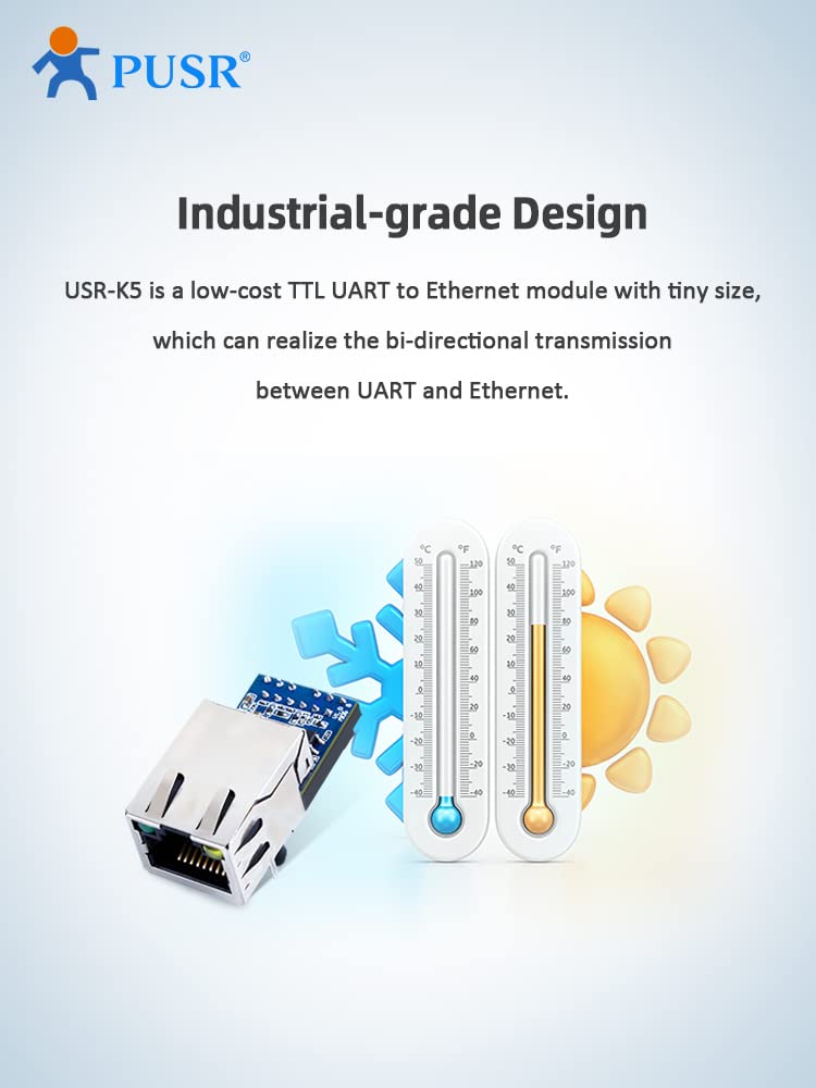 (Prezzo per 5 Pezzi) Moduli convertitore seriale a Ethernet di Piccole Dimensioni a Basso costo TCP/UDP USR-K5