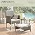 5 Piece Outdoor Patio Furniture Set with Table&Ottoman Outdoor Furniture Patio Set Bistro Wicker Patio Set of 2 Outside Lawn Chairs Conversation Sets for Porch Balcony Deck(Gray Wicker&Beige Cushion)