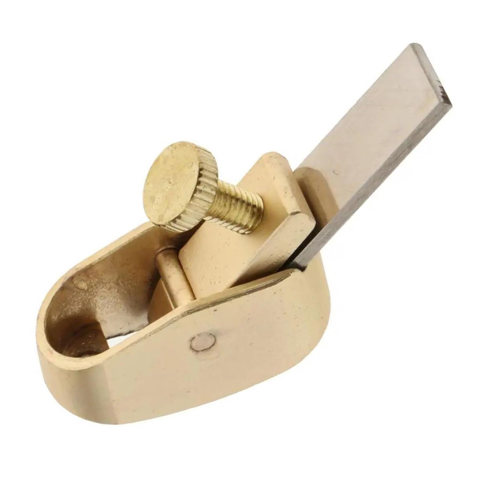 Miniaturowy Mosiężny Strug Do Robienia Skrzypiec Narzędzie Obróbki Drewna Zakrzywiona Podeszwa Płaskie Dno(Golden XS)