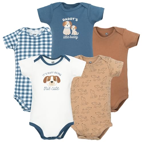 Image of Hudson Baby Unisex Baby Cotton Bodysuits 5-pack