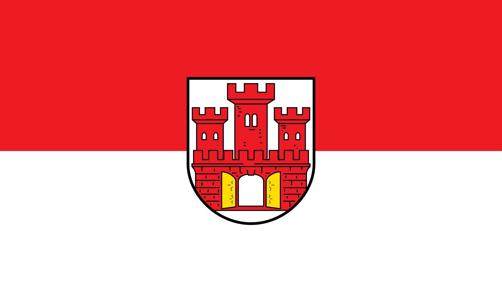 Drapeau paysage de 1.35m² Weilheim i.OB pavillon horizontal pour mât de mairie