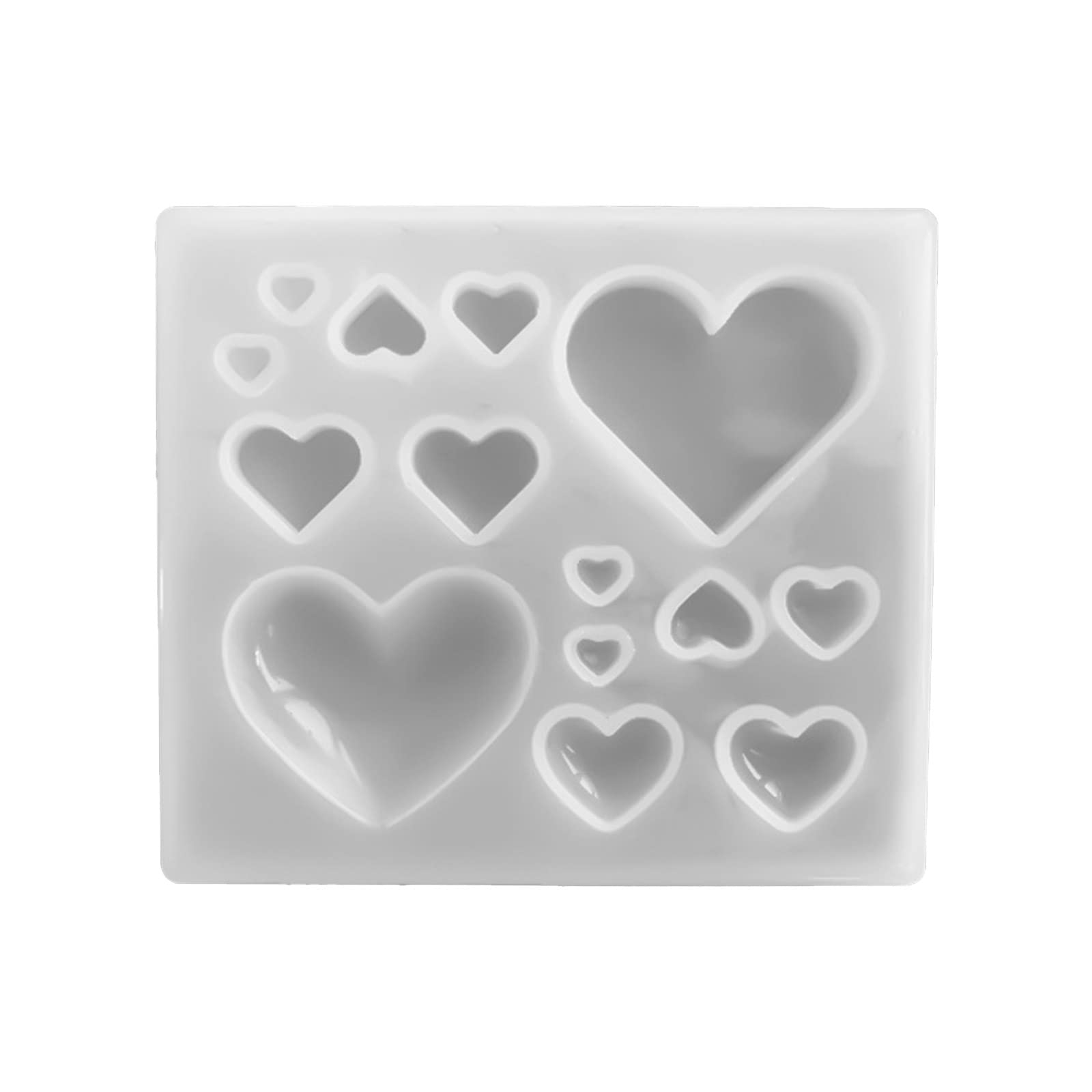 Baodss Heart Silicone Mold Resin Jewelry Mold Pendant Mold Heart Epoxy Casting Mold for Keychain Hairclips Earrings Making
